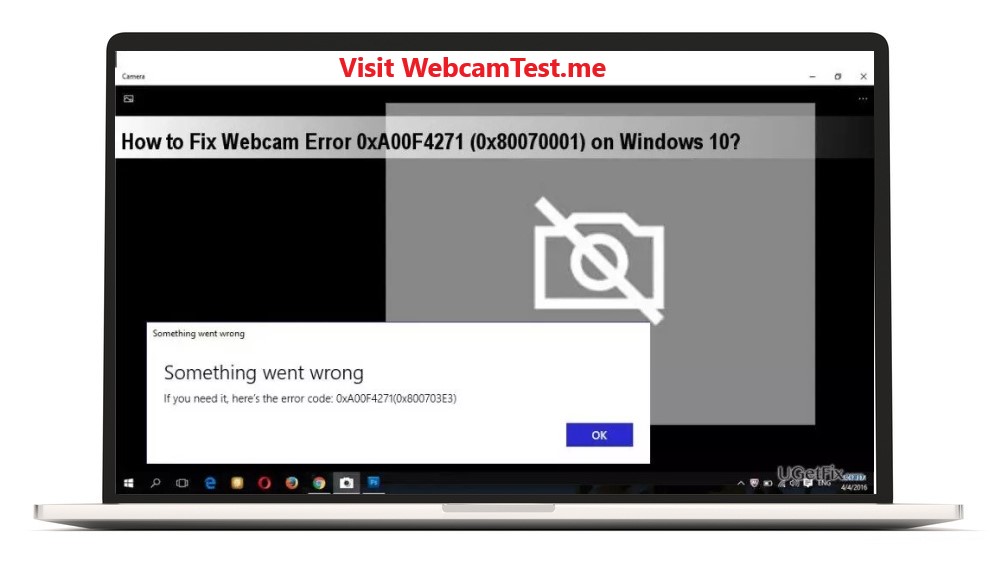 Fix cam Error Code 0xA00F4271